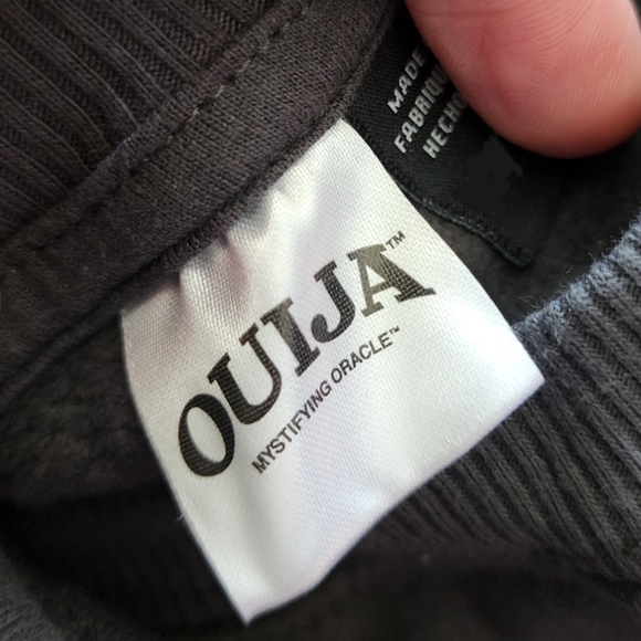 NWT Ouija Board Grey Sweatshirt Spooky Halloween Horror October Fall Festive New - Picture 5 of 7